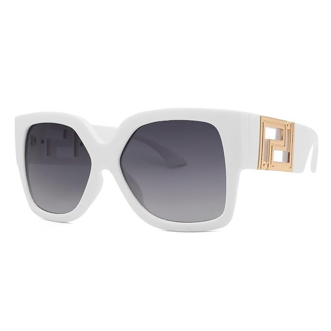 Mode grote frame vierkante zonnebril dames designer zonnebril wit