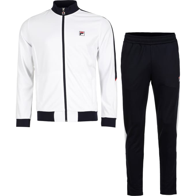 Fila Manuel Trainingspak Heren-Wit,Donkerblauw