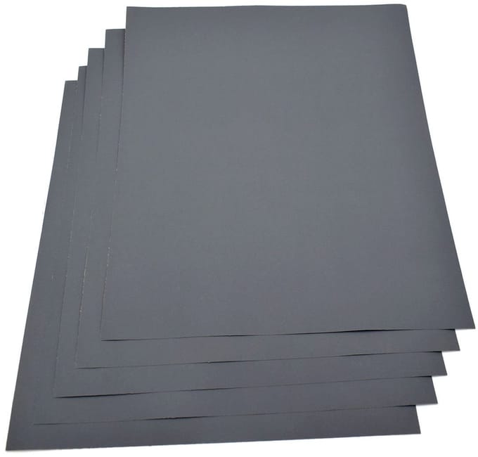 Schuurpapier Pack van 5 Vellen -Grit 1500 Waterdicht Papier Nat/Droog Siliciumcarbide