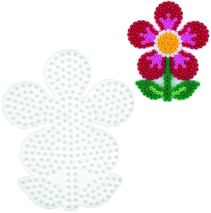Hama - Strijkkralen Grondplaat - Bloem Wit