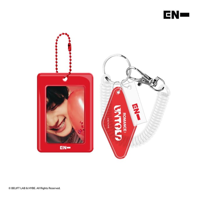 ENHYPEN 3D Lenticulaire mini Kaart & Kaarthouder SET (ROMANCE ONVERTELD) red