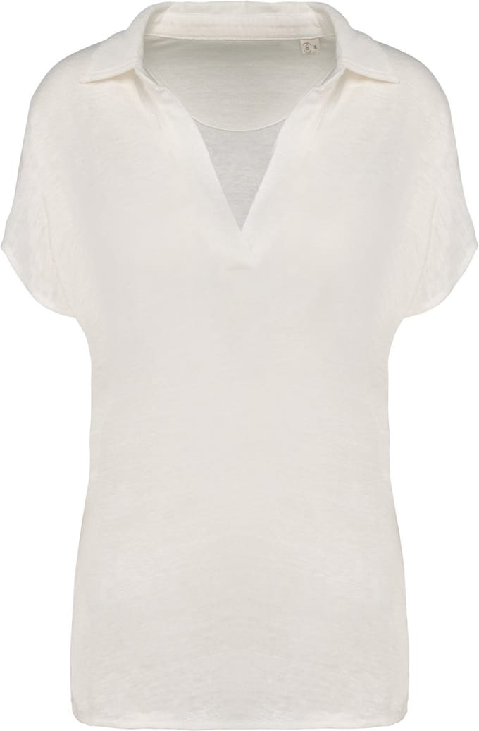 Spasso Linnen damespolo SP221 - Ivory - M