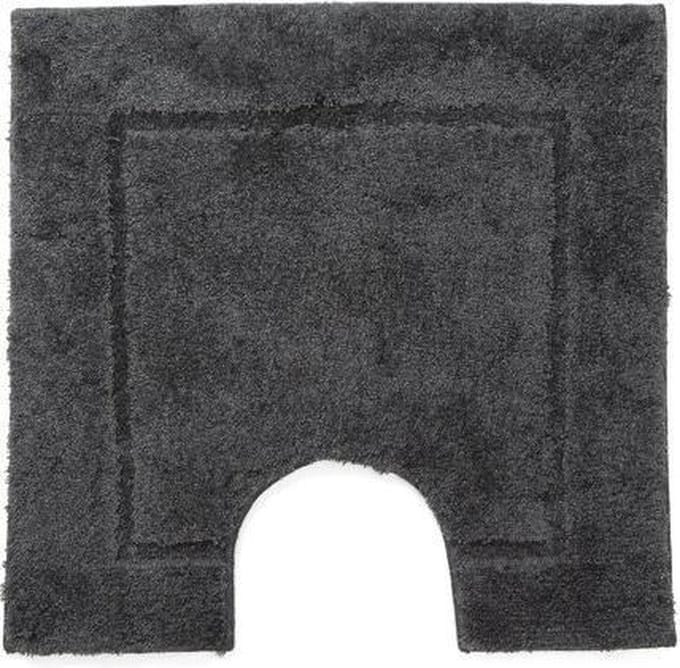 Casilin Orlando Luxe WC-mat - 59 x 59 cm - Uitsparing - Donkergrijs