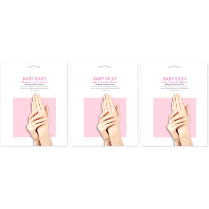 Holika Holika Baby Silky Hand Mask Sheet 15ml / 0.51 fl.oz. (3 Options) #15ml x 3pcs white