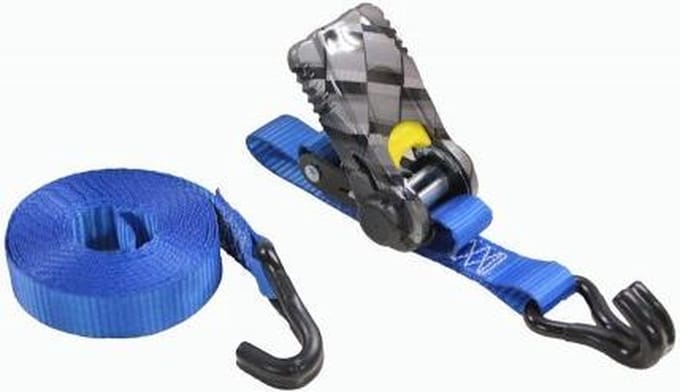 Spanband met Ratel + Haken, Carbonlook, 5 meter