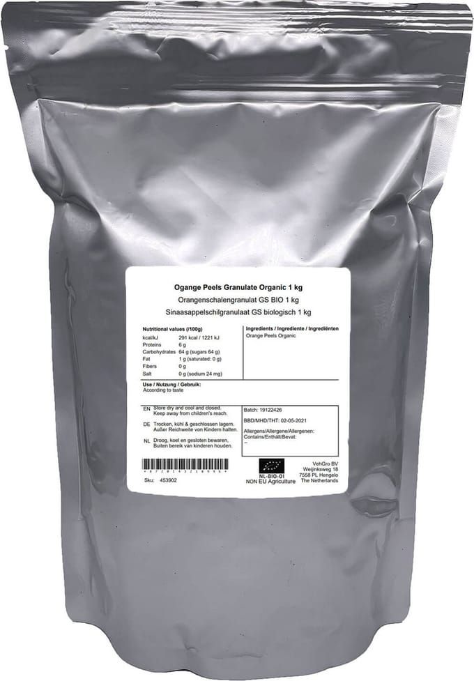 Sinaasappelschilgranulaat GS - 1 Kg - Holyflavours