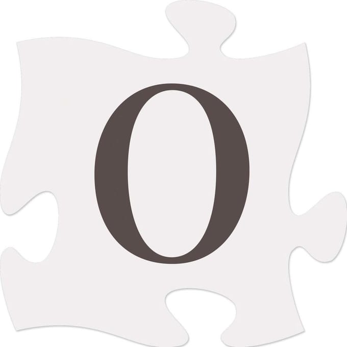 Puzzelstuk 15cm Letter O