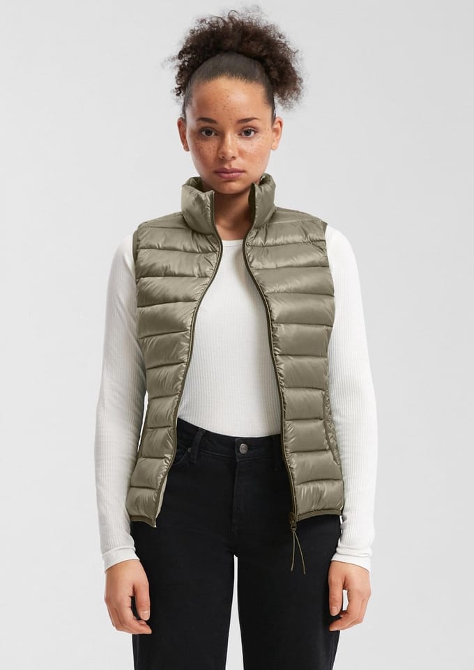 Q/S designed by - Dames jas - Maat S - Vrouwen - Khaki - vulling