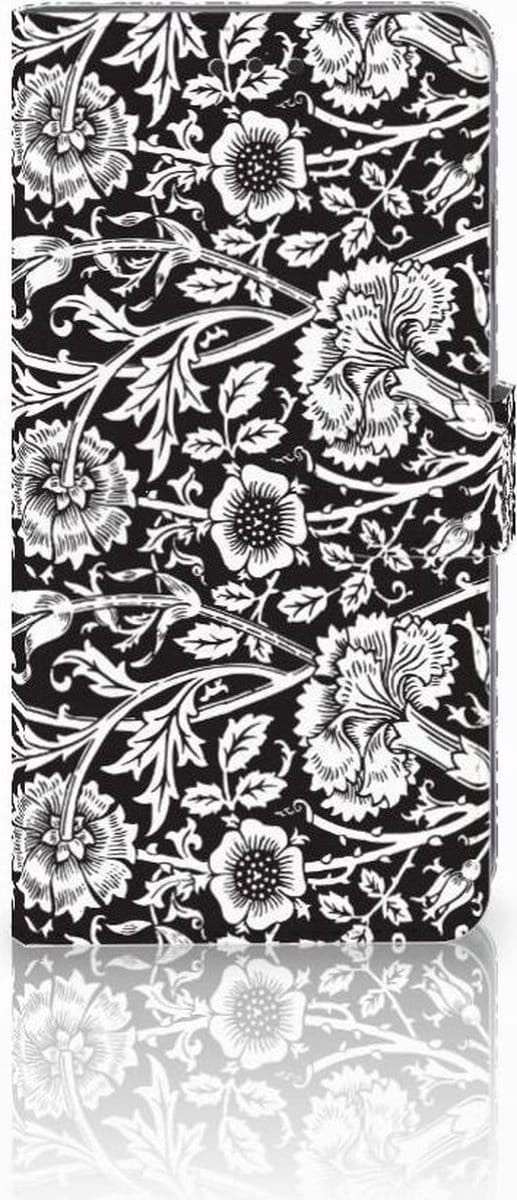 Apple iPhone Xs Max Hoesje Black Flowers