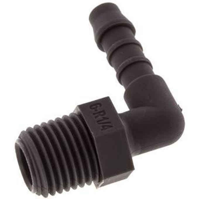 6 mm & R1/4'' PA 6 L-Slangpilaar Met Buitendraad [10 Stuks]
