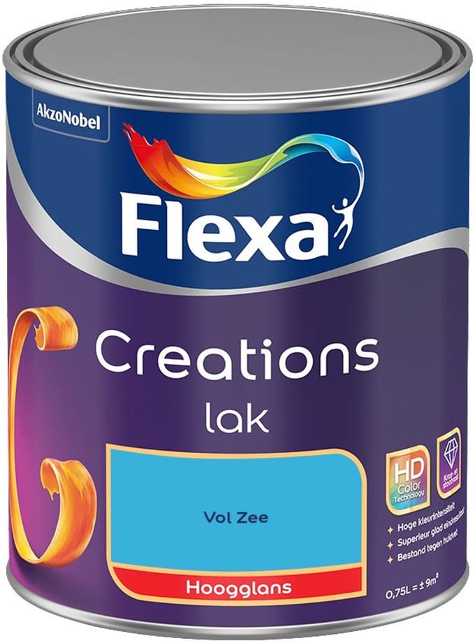 Flexa - Creations Lak Hoogglans - Vol Zee - Mengverf - 750 Ml