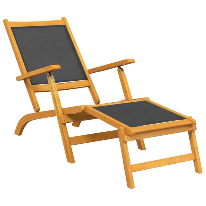 vidaXL - Terrasstoelen - met - tafel - massief - acaciahout - en - textileen