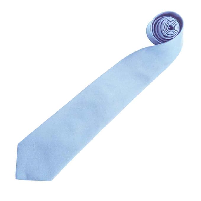 Premier Heren “Kleuren” Effen Mode / Zakelijke Stropdas (Midden Blauw)