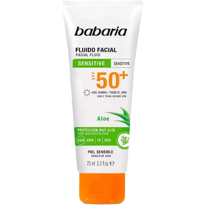 Gezichtszonnecrème SOLAR ADN SENSITIVE Babaria Spf 50 (75 ml) (Uniseks) (75 ml)
