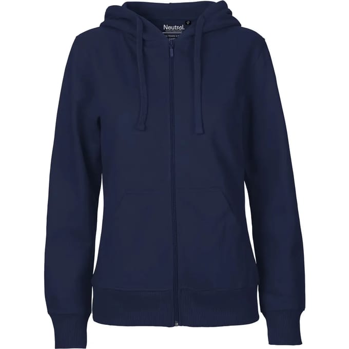 Fairtrade Ladies Zip Hoodie met capuchon Navy - S