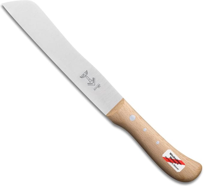 Robert Herder Broodmes – Hamburgermes – Carbonstaal – Lemmet 18 cm – Heft Beukenhout