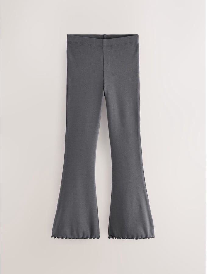 Next - Meisjes - Geribbelde legging met wijd uitlopende pijpen - Grijs