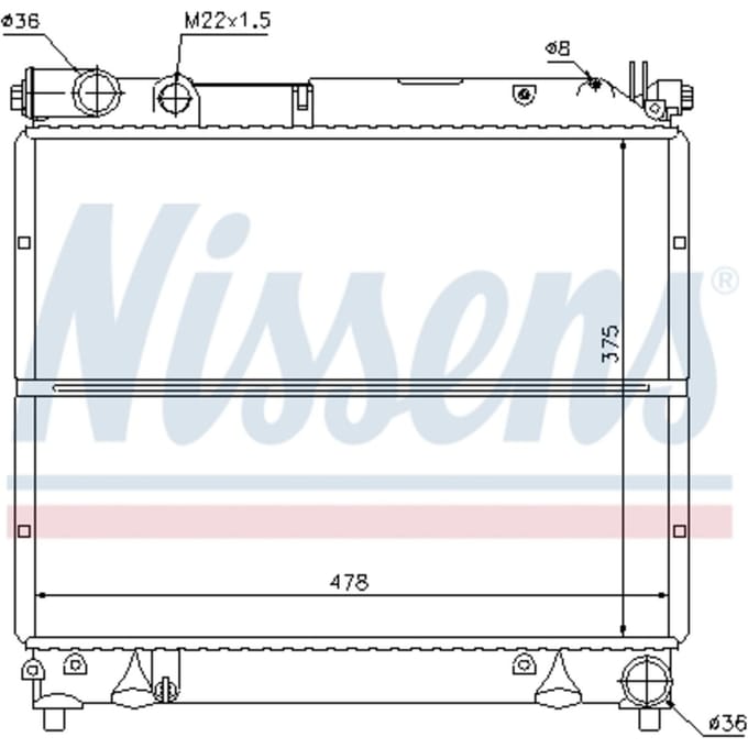 Radiator, motorkoeling NISSENS 64178