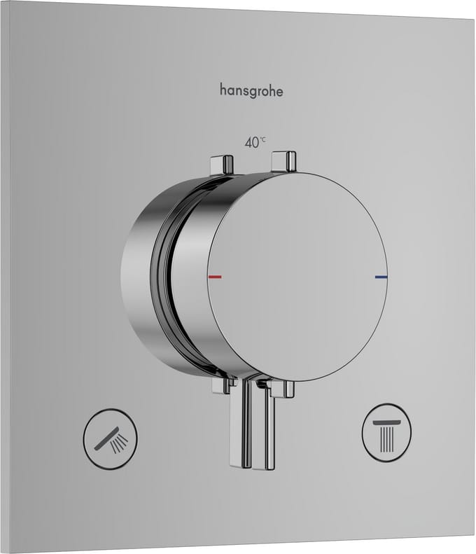 hansgrohe Ecostat Comfort E - Inbouwthermostaat - 2 functies - Douche - Chroom