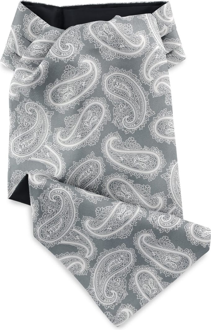 We Love Ties - Chokers - Choker Paisley Romantico - grijs / wit