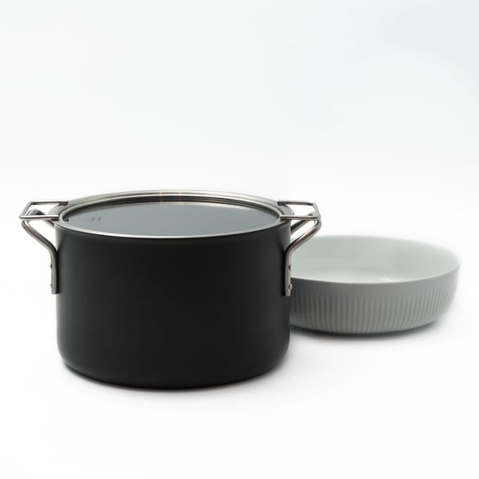 Eva Trio - Deksel Glas Ø 24 cm - Roestvast Staal - Zilver -