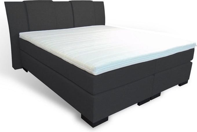 Slaaploods.nl Zeus - Boxspring inclusief matras - 160x220 cm - Zwart