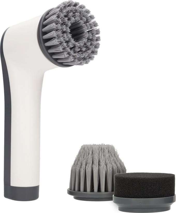 Elektrische Schoonmaakborstel Set - Elektrische Schrobborstel - Voor Badkamer - Wit - Cleanrite