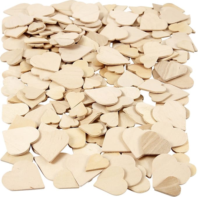 Creotime Houten Knutselset Hart 18/30 X 2 Mm Blank 60 Stuks