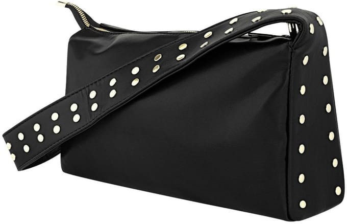 Schoudertas Dames Zwart - Babe op de Vlucht - Kunstleder PU - Met Studs