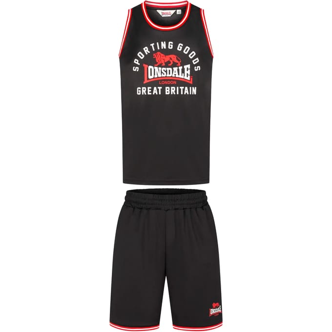 Lonsdale Pewsey set met singlet en korte broek, normale pasvorm
