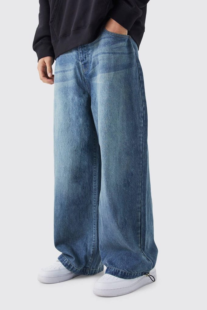 Denim Parachute Washed Jeans | Vintage Blue | Size 32