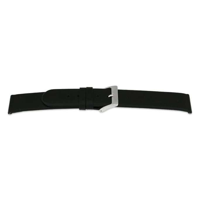 Horlogeband E123 Classic Zwart Waterproef 16x16 mm