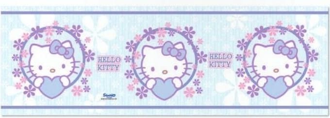 Hello Kitty 3D Zelfklevende Behangrand