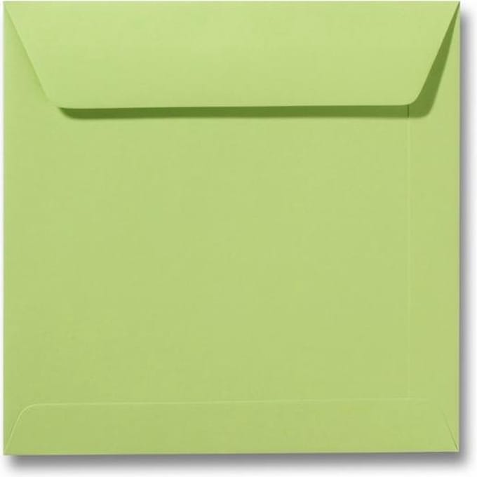 Envelop 22 x 22 Lindegroen, 60 stuks