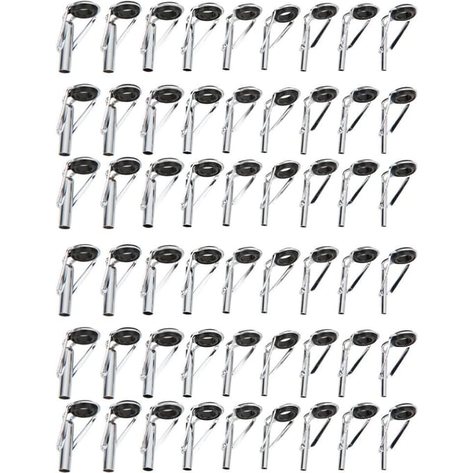 54 stuks RVS Hengelgeleiders Topringen met Opbergdoos Visgerei Accessoires Kit white