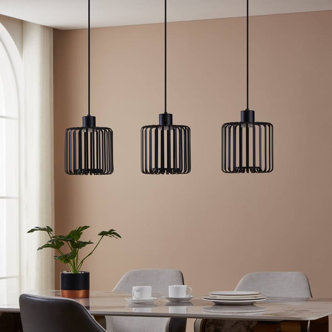 EGLO connect LED hanglamp Ginestrone-Z, 3-lamps, zwart