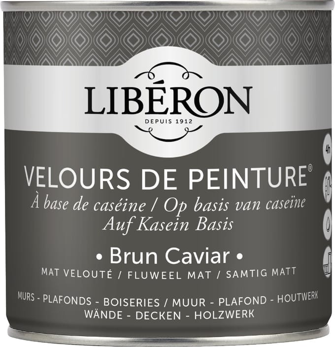 Liberon Velours De Peinture Muurverf - Mat - Brun Caviar - 0,5l