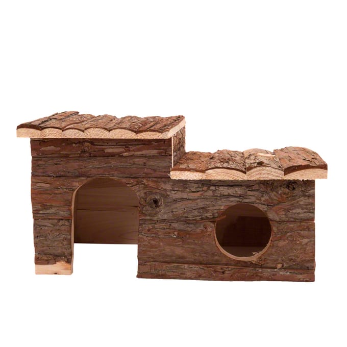 Knaagdierenblokhut met Terras - L 43 x B 28 x H 22 cm