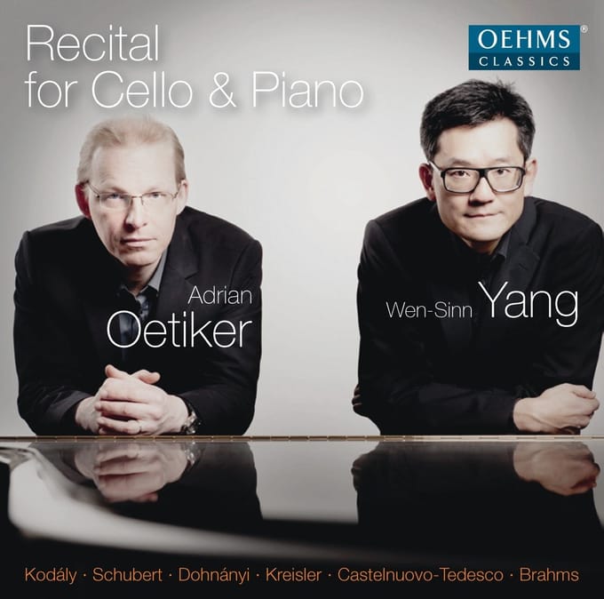 Wen-Sinn Yang & Adrian Oetiker - Recital For Cello & Piano (CD)