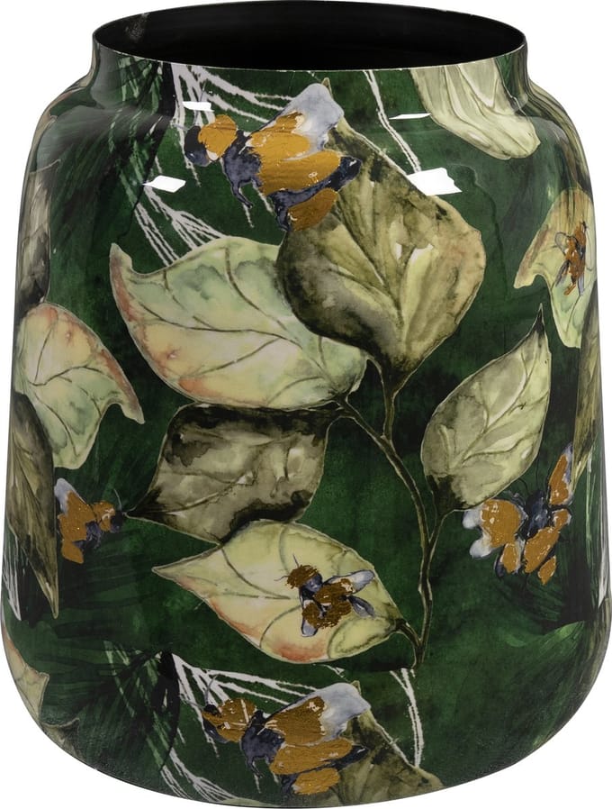 TS Collection Vaas Bee Green - groen - metaal/epoxy - D21 x H24 cm - bloemenvaas - Designed by Lammie