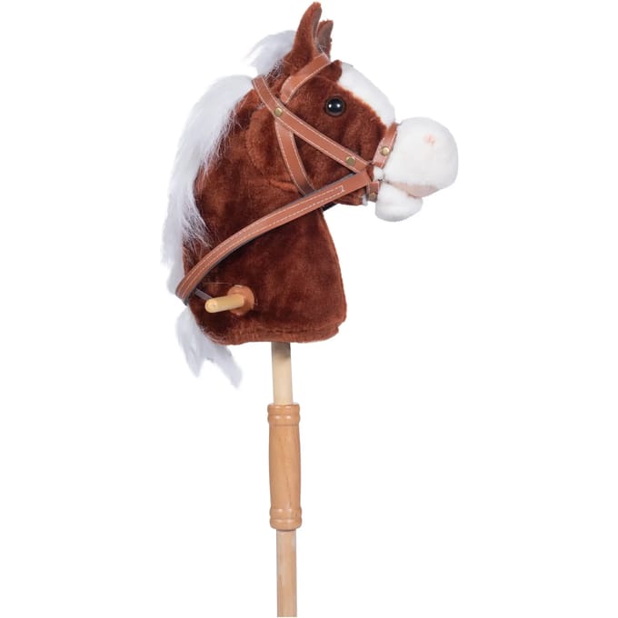 Stokpaard Belle - met geluid - bruin