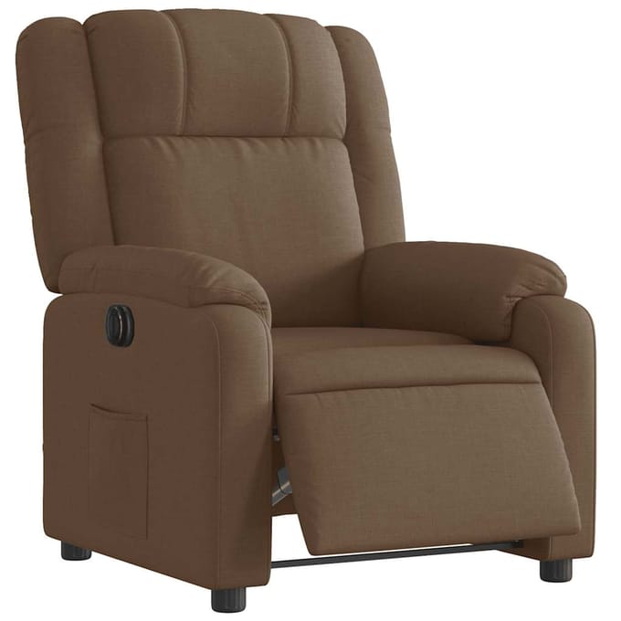 vidaXL - Fauteuil - verstelbaar - elektrisch - stof - bruin