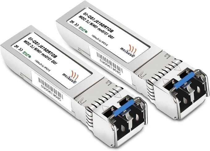 SFP+ Transceiver Module - Glasvezel Module - Netwerk Uitbreiding - 10KM Bereik - 2 Stuks - Zilver