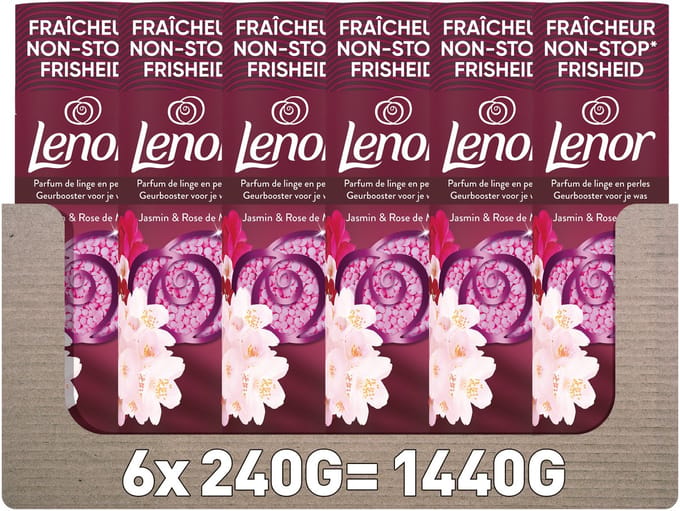 Lenor Geurbooster Jasmijn & Rose de Mai - 6 x 240 gram - Wasparfum
