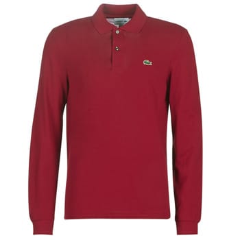 Lacoste Classic Fit polo lange mouw - bordeaux rood