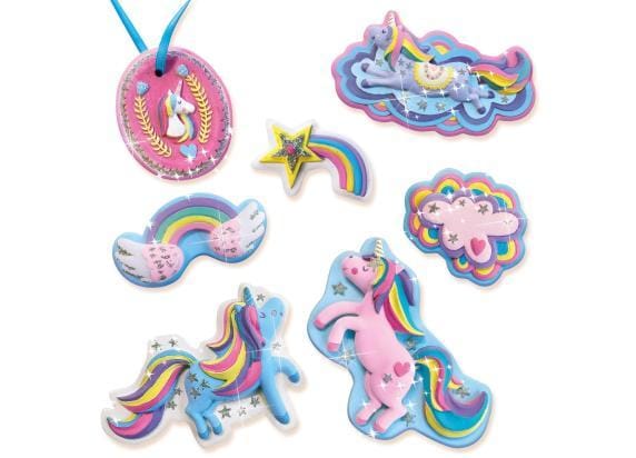SES Creative Gieten en Schilderen Set - Eenhoorns met Satijnen Lint - Voor Meisjes vanaf 5 Jaar - Knutselen - Schoencadeautjes Sinterklaas