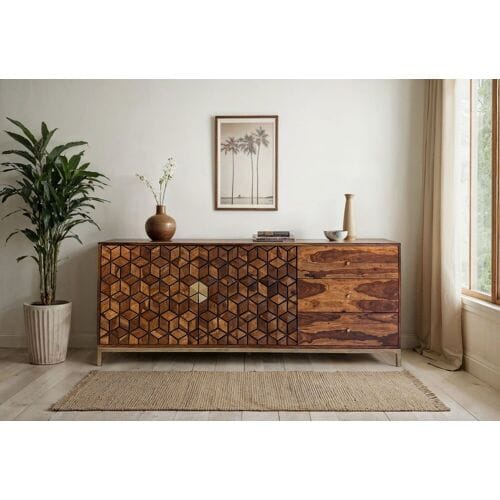 Dressoir massief sheesham hout 180 cm