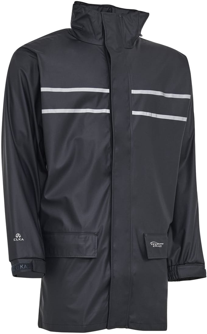 Elka Dry Zone D-Lux PU Rain Jacket with extra length 026301 - Navy - M