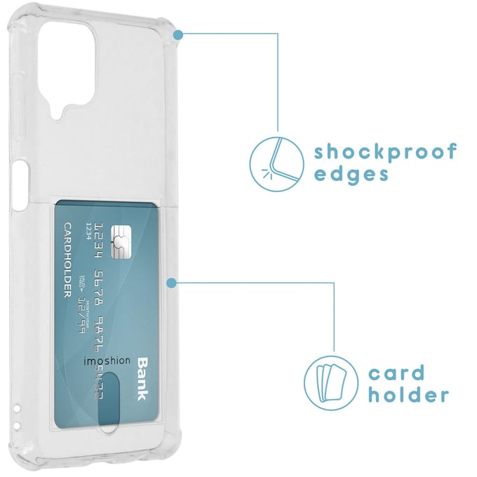 imoshion Softcase Backcover met pashouder voor de Samsung Galaxy A12 - Transparant