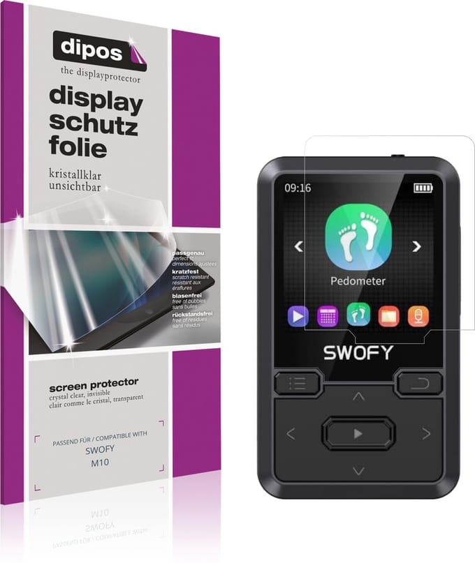 dipos – 4x Beschermfolie geschikt voor SWOFY M10 | Krasbestendige & heldere Screenprotector Ultra-Thin